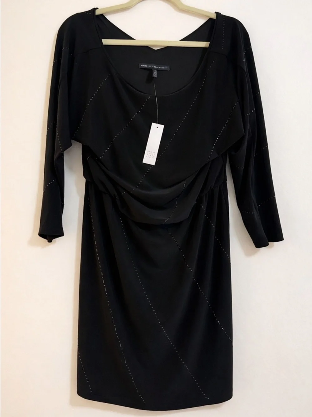 Black Embellished 3/4 Sleeve Dress – Size Small – New With Tags